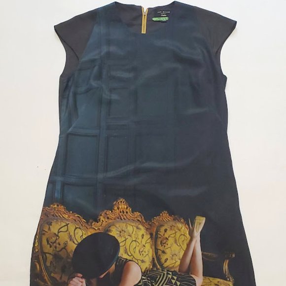 langley print midi dress